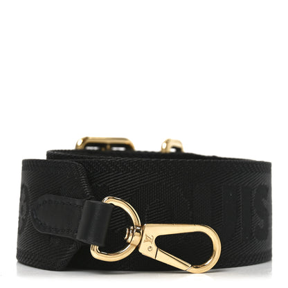 Louis Vuitton Nylon Calfskin Bubblegram Wallet Strap Black 1 of 3