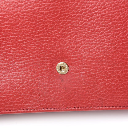 Gucci Dollar Calfskin Interlocking G Chain Wallet Red 8 of 13