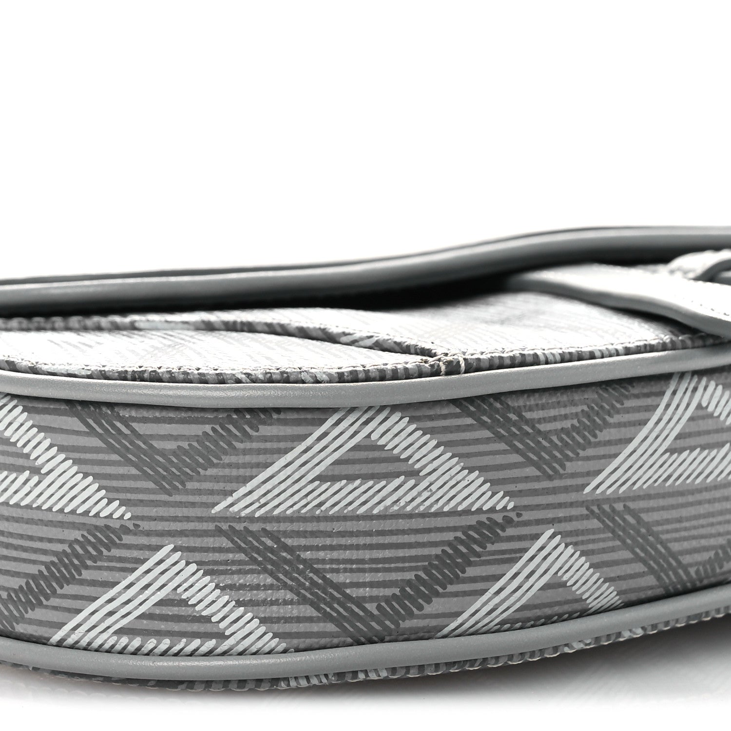 Christian Dior Coated Canvas CD Diamond Mens Mini Saddle Bag Grey 7 of 10