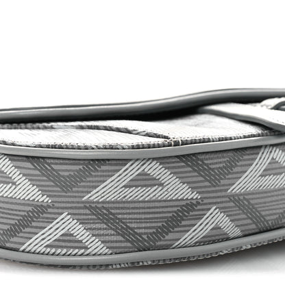 Christian Dior Coated Canvas CD Diamond Mens Mini Saddle Bag Grey 7 of 10