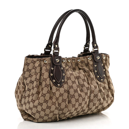 Gucci Monogram Studded Pelham Tote Dark Brown 3 of 10