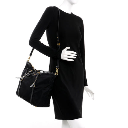 Prada Tessuto Nylon Saffiano Tote Nero Black 2 of 10