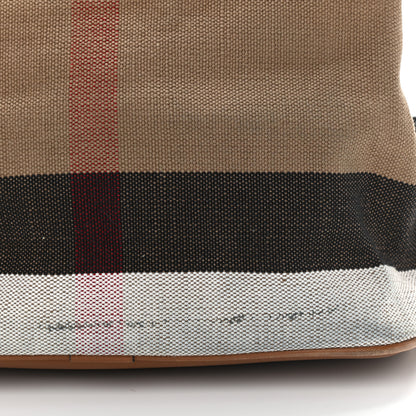 Burberry Canvas Mega Check Grainy Calfskin Small Shellwood Crossbody Brown 13 of 14