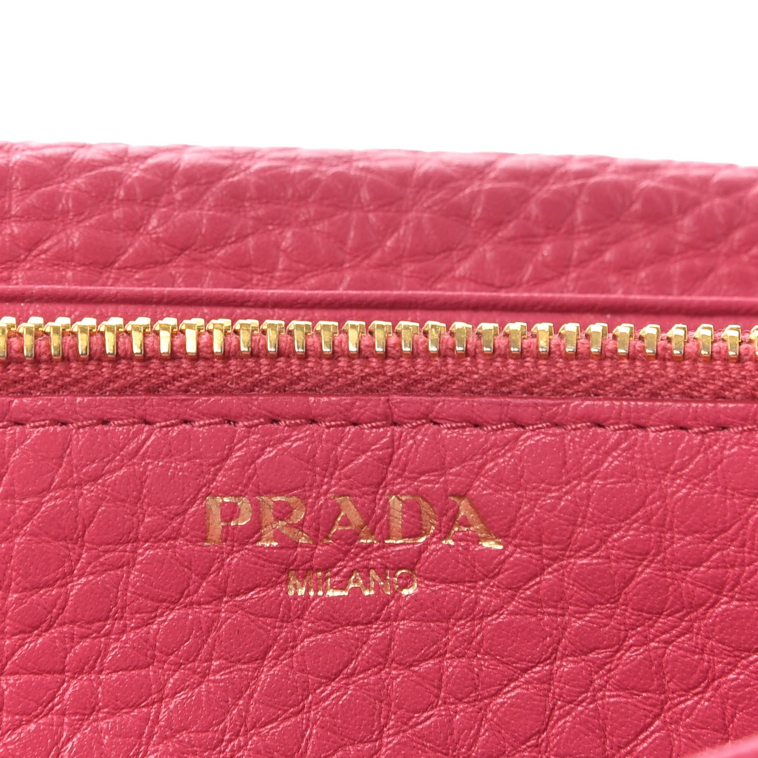 Prada Vitello Grain Continental Flap Travel Wallet Peonia 7 of 7