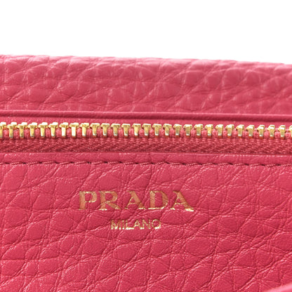Prada Vitello Grain Continental Flap Travel Wallet Peonia 7 of 7