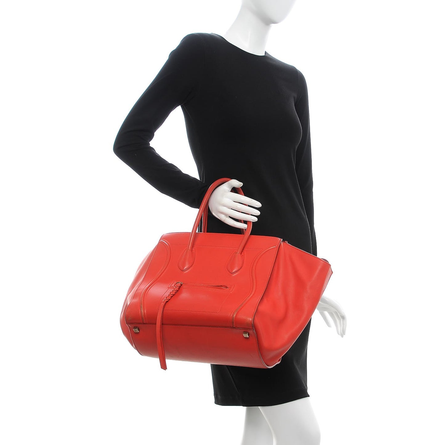 Nappa Calfskin Medium Phantom Luggage Vermillion