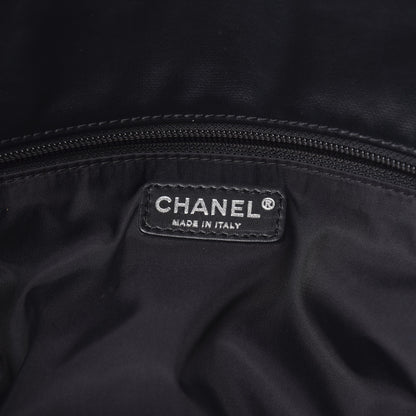Chanel Coated Canvas Quilted Large Paris Biarritz Tote Black 6 of 11