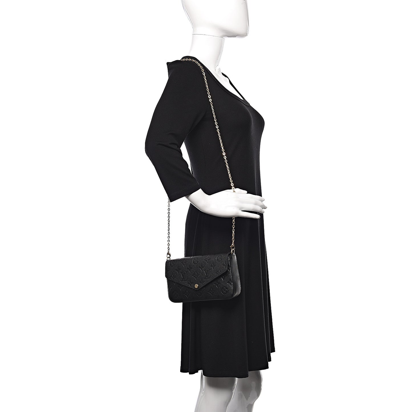 Empreinte Pochette Felicie Chain Wallet Black