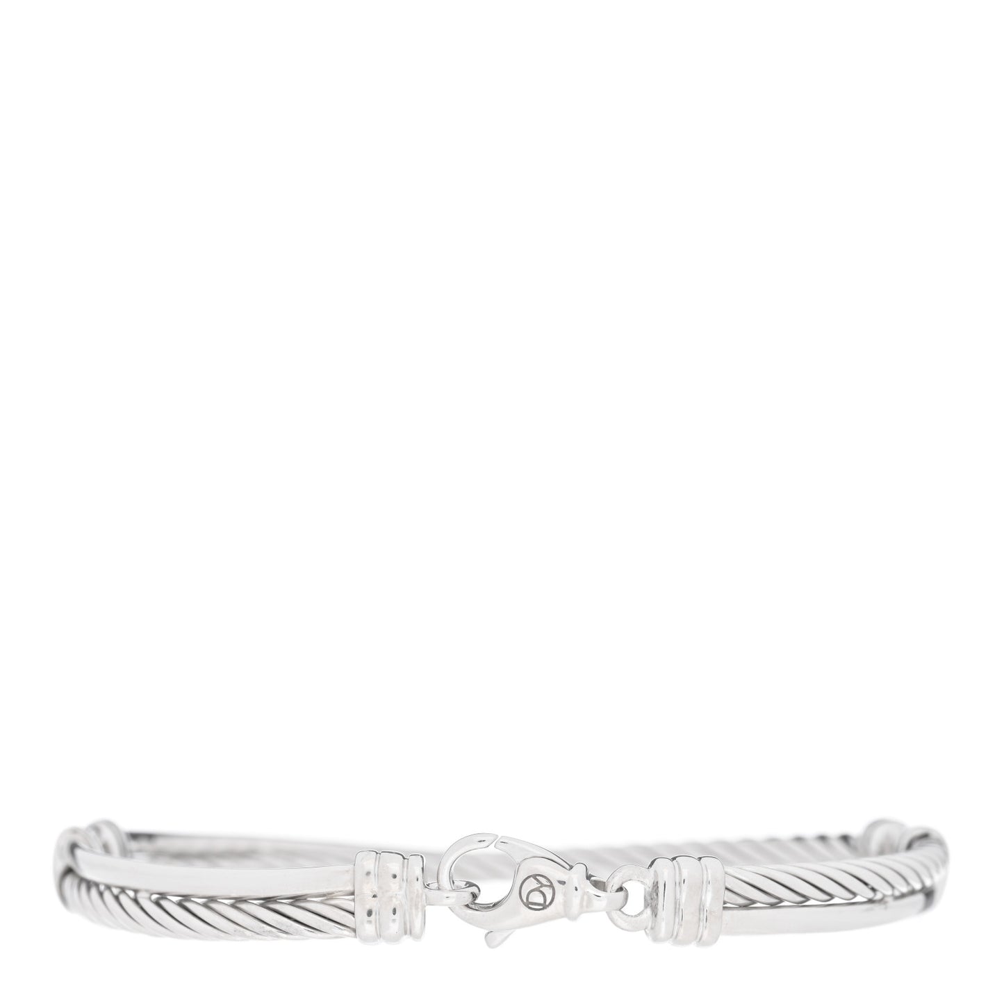 Sterling Silver Diamond 3mm Crossover Bracelet