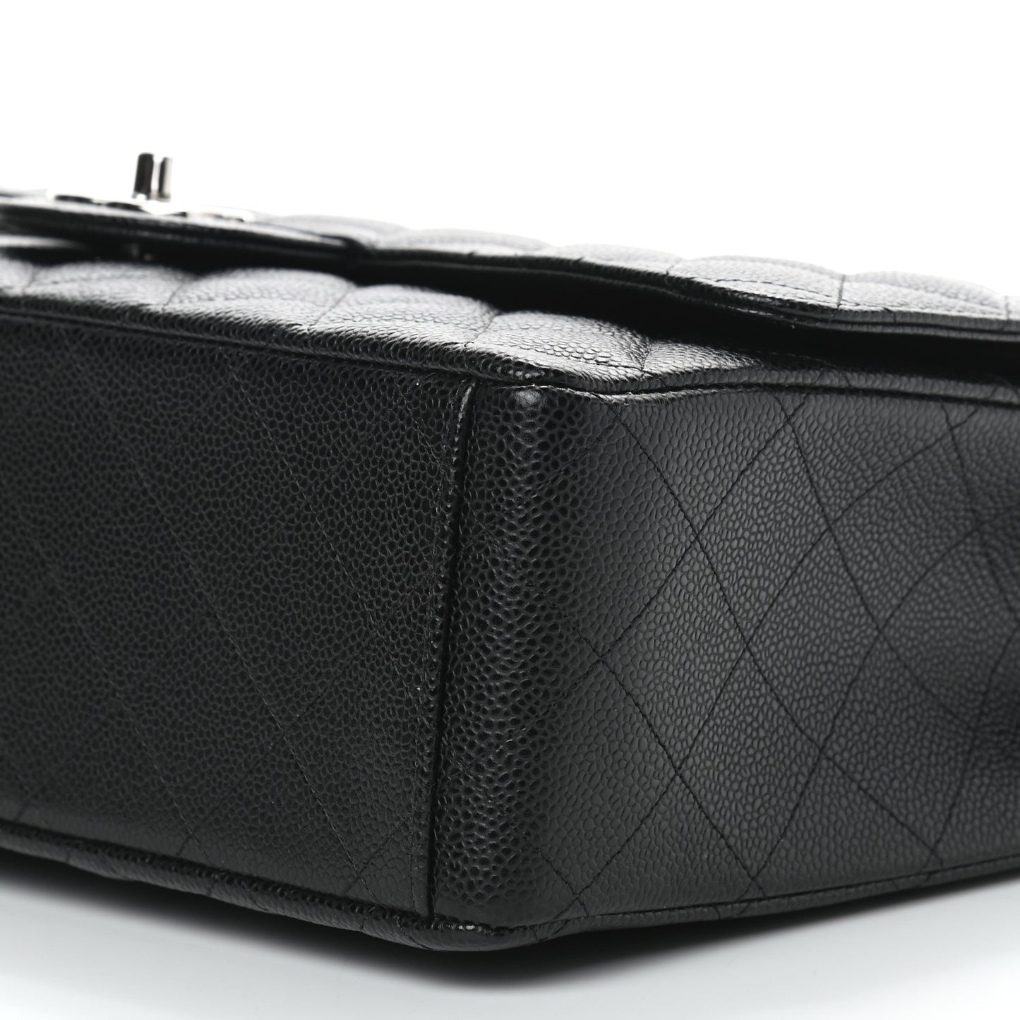 Caviar Quilted Maxi Double Flap Black