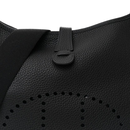 Hermes Taurillon Clemence Evelyne III GM Black 8 of 11