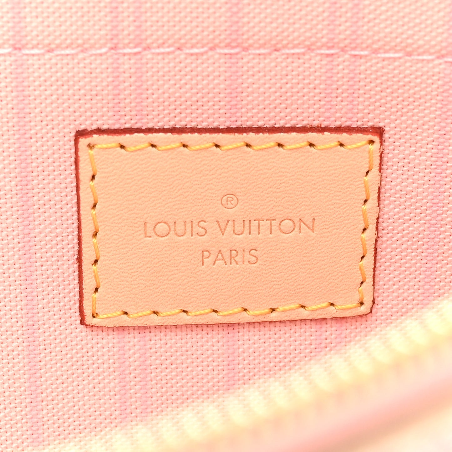 LOUIS VUITTON Damier Azur Neverfull MM GM Pochette Rose Ballerine