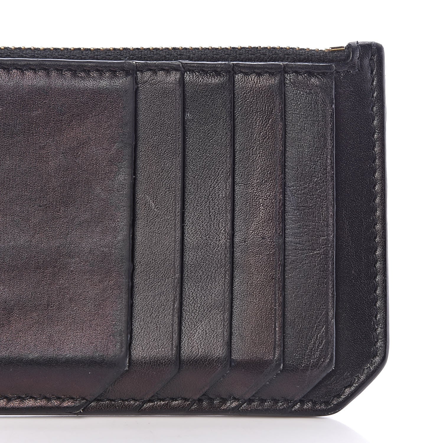 Saint Laurent Calfskin 5 Fragments Zip Pouch Card Holder Black 9 of 10