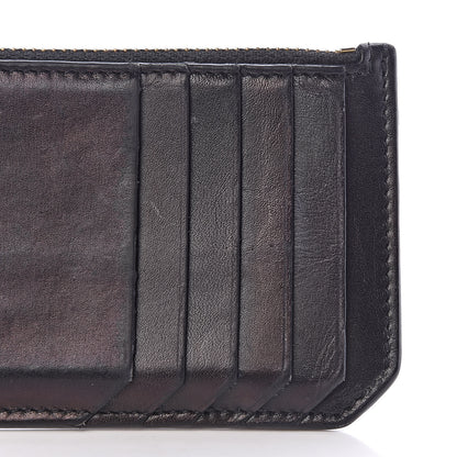 Saint Laurent Calfskin 5 Fragments Zip Pouch Card Holder Black 9 of 10