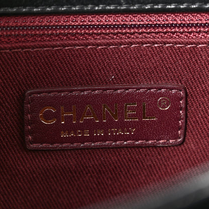 Chanel Glazed Calfskin Quilted Medium Perfect Edge Flap Black 6 of 15