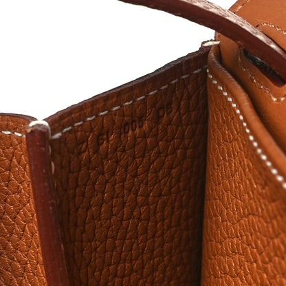 Hermes Taurillon Clemence Halzan 31 Gold 7 of 10