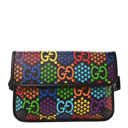 Gucci GG Supreme Monogram Psychedelic Slim Belt Bag Black 1 of 10