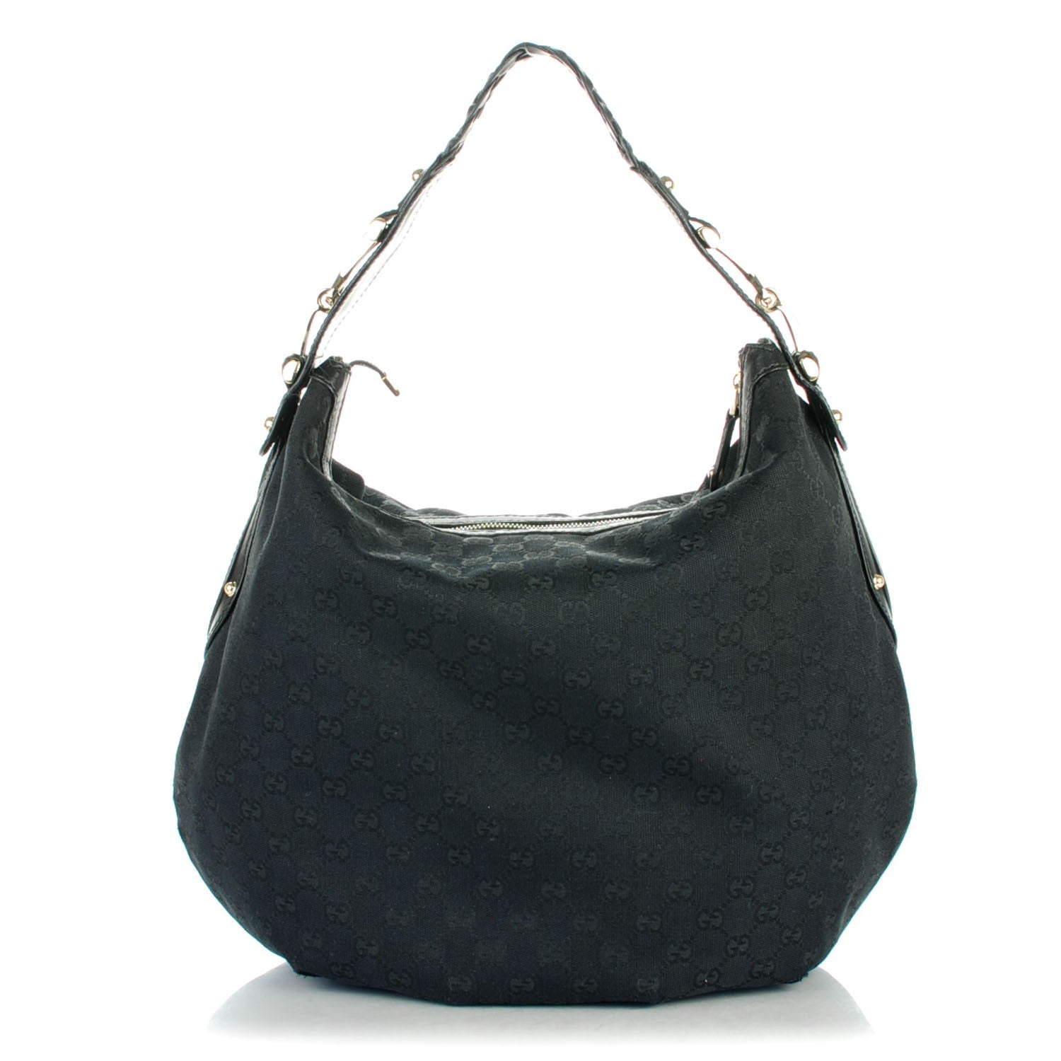 Gucci Monogram Pelham Medium Hobo Black 1 of 10