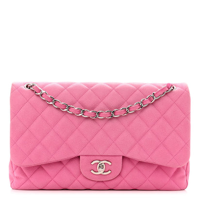 Chanel Iridescent Caviar Quilted Jumbo Double Flap Pink 1 of 11