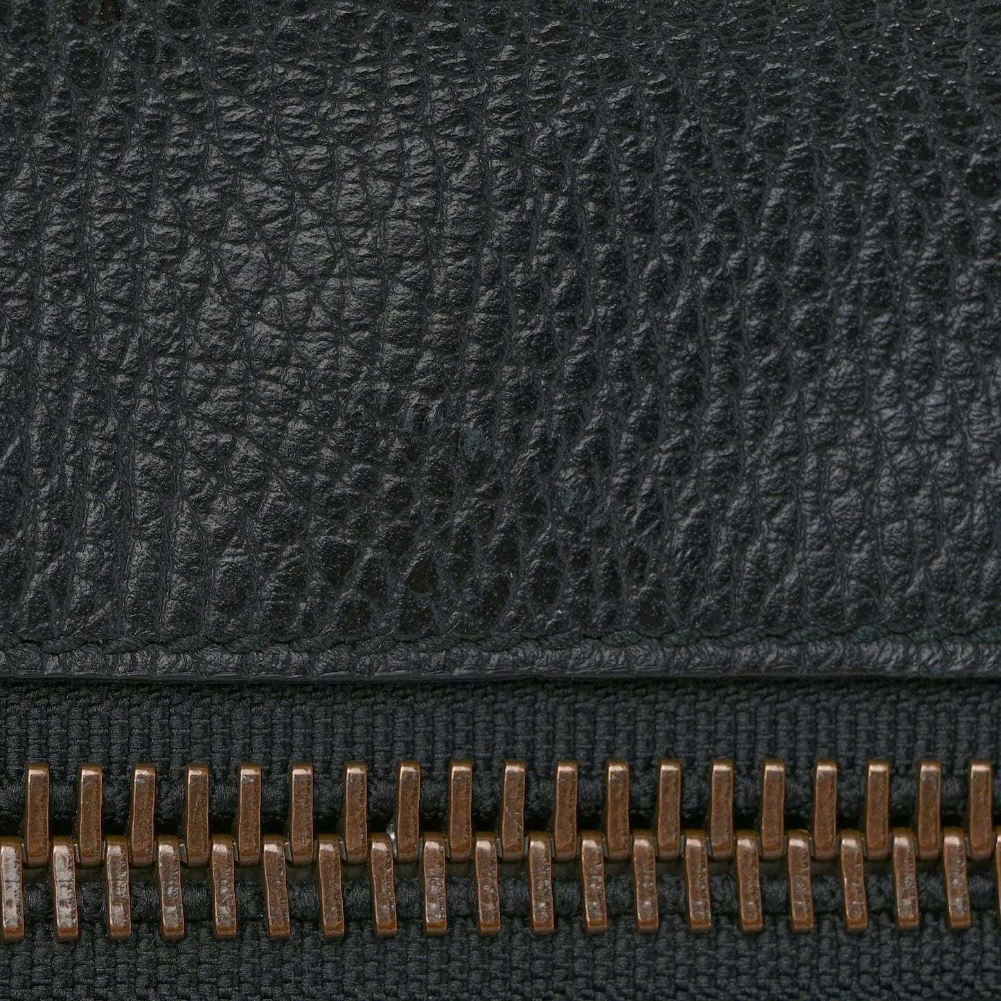 Pebbled Calfskin Logo Messenger Bag Black