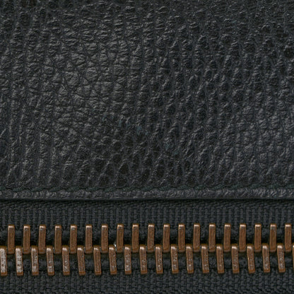 Gucci Pebbled Calfskin Logo Messenger Bag Black 13 of 14