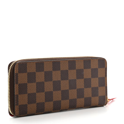 Louis Vuitton Damier Ebene Clemence Wallet Cherry 3 of 8