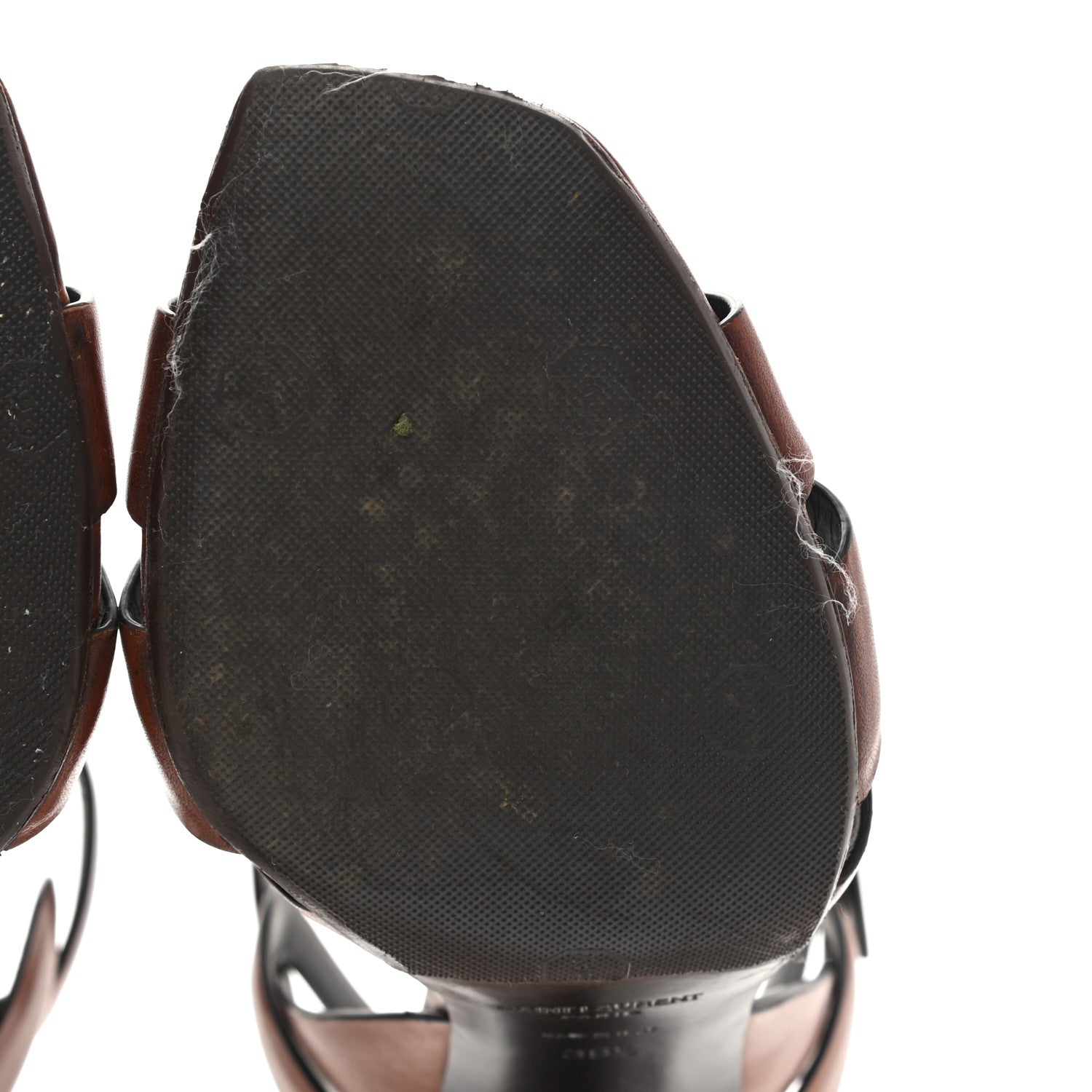 Saint Laurent Calfskin Tribute 105 Sandals 39.5 New Papaya 10 of 10