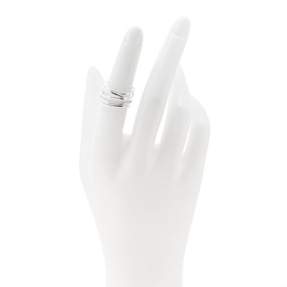 Tiffany Sterling Silver Elsa Peretti 5 Row Wave Ring 50 5.5 2 of 4