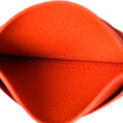 Gucci Calfskin Logo Card Holder Orange 5 of 8