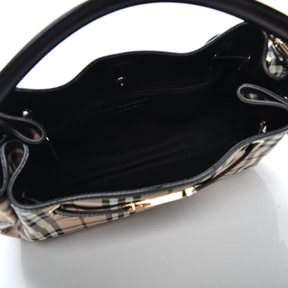 Burberry Haymarket Check Medium Willenmore Hobo Chocolate 5 of 8