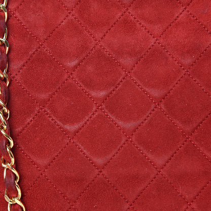Chanel Suede Quilted Mini Square Flap Red 16 of 17