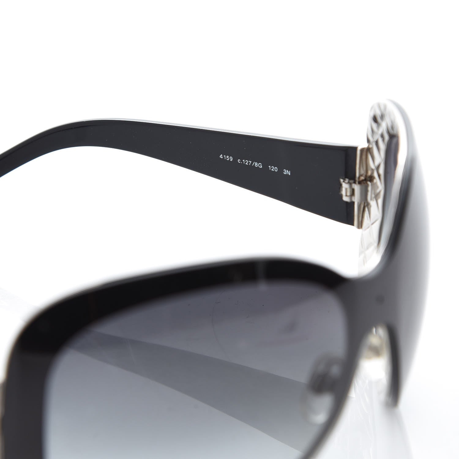 Chanel Quilted CC Sunglasses 4159 Black 6 of 8