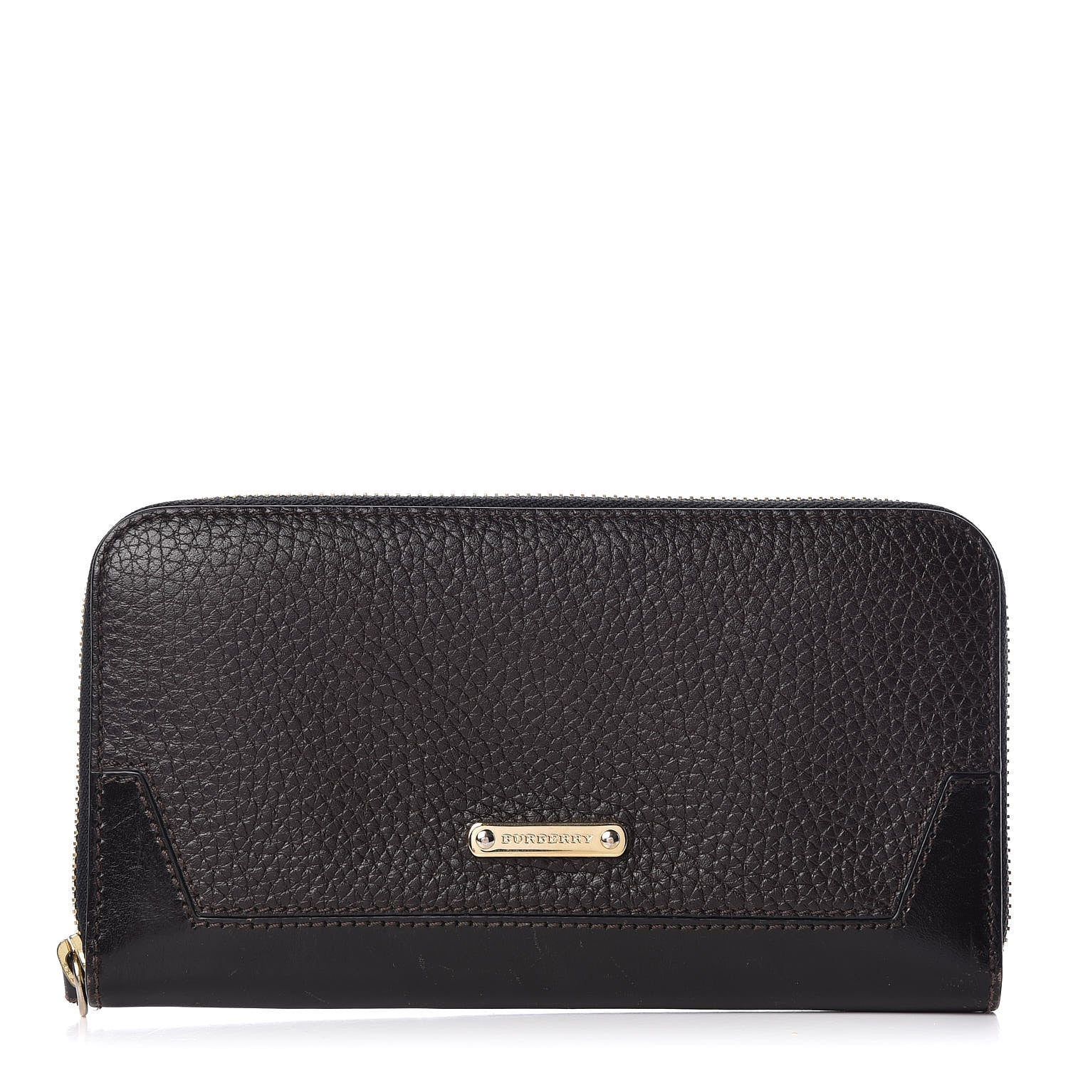 Burberry Calfskin Ziggy Zip Around Wallet Brown 1 of 11
