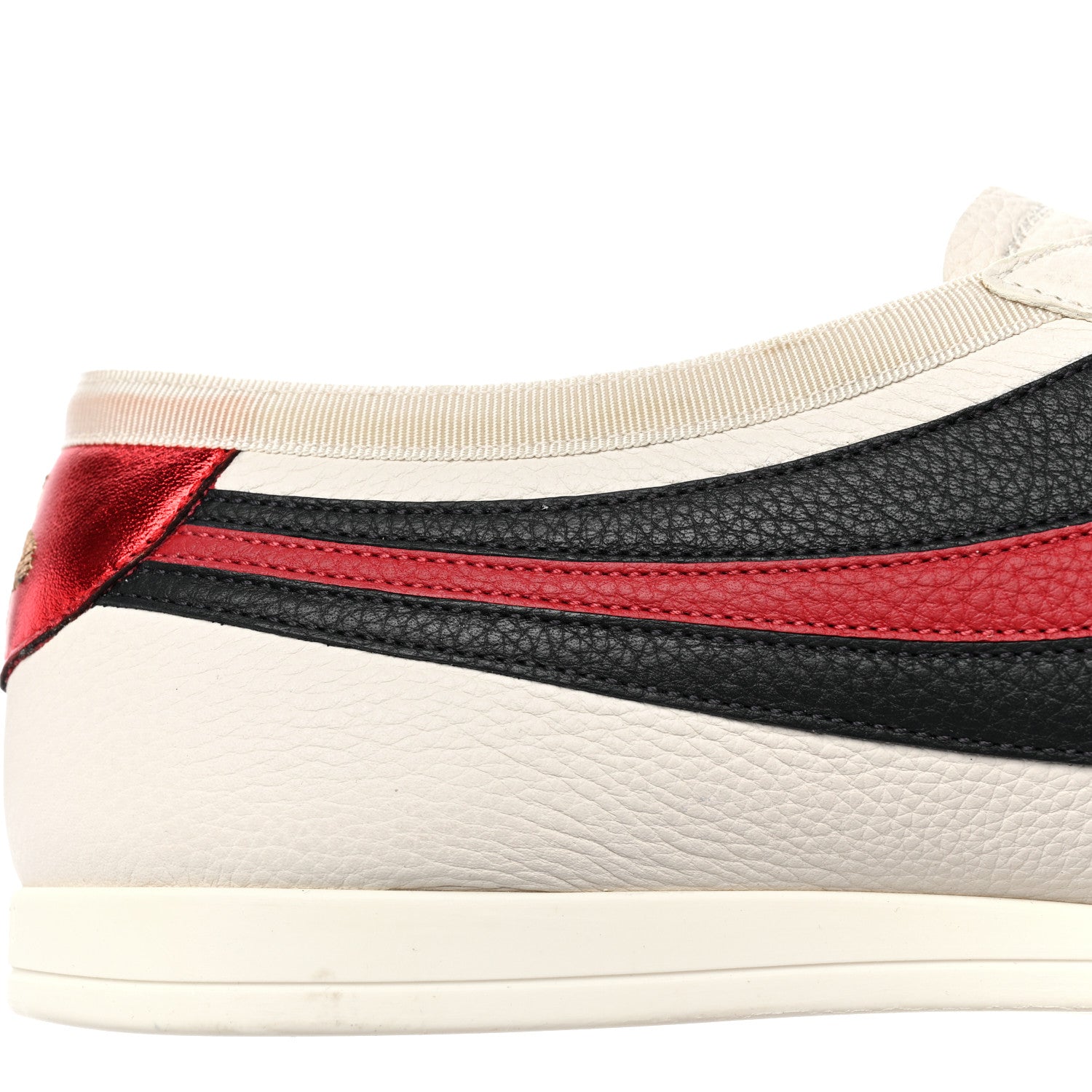 Gucci Calfskin Mens Web Falacer Sneakers 8 White Blue 10 of 10