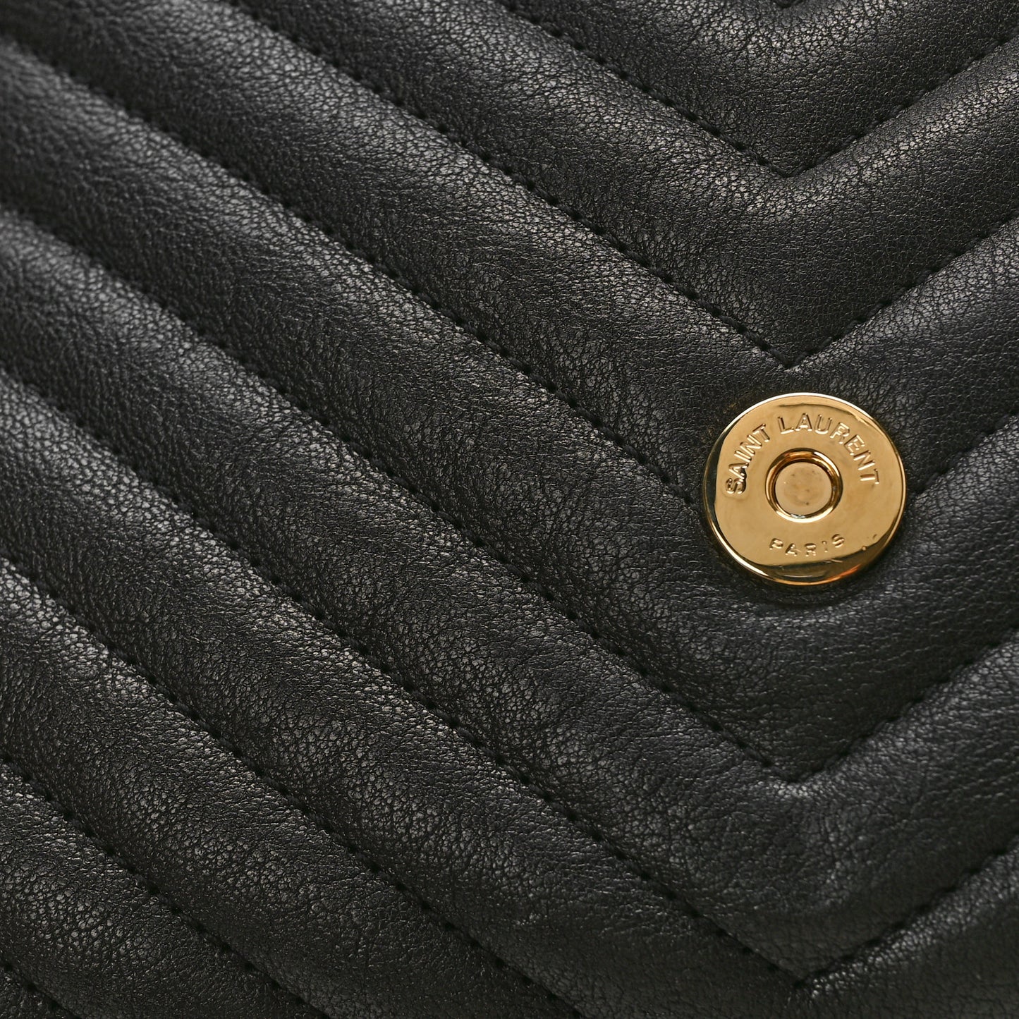 Sheepskin Matelasse Chevron Monogram Medium College Bag Black