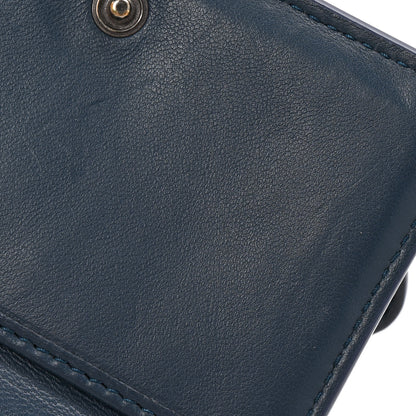 Bottega Veneta Nappa Intrecciato Bifold Zip Wallet Navy 8 of 10