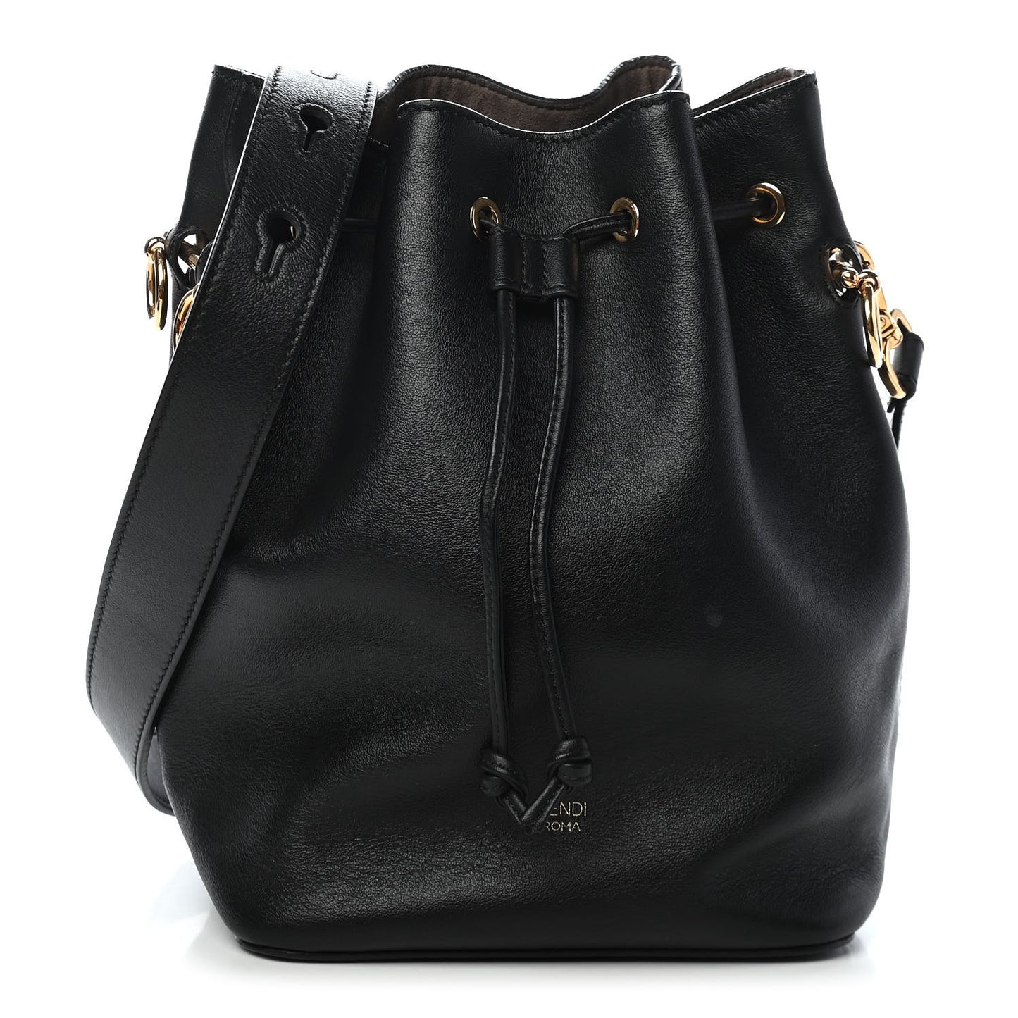 Vitello Grace Matte F is Fendi Grande Mon Tresor Bucket Bag Black