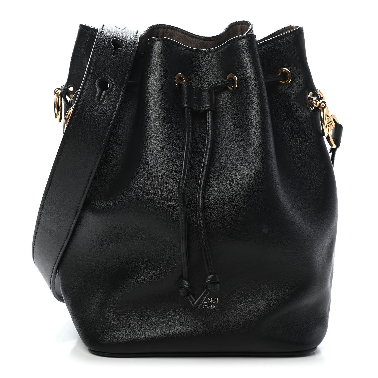Fendi Vitello Grace Matte F is Fendi Grande Mon Tresor Bucket Bag Black 1 of 13
