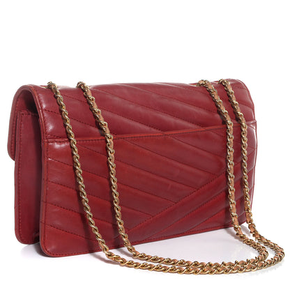 Chanel Calfskin Gabrielle Chevron Flap Red 3 of 8