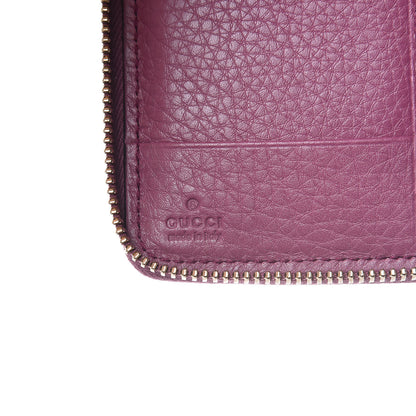 Gucci Pebbled Calfskin Medium Soho Zip Around Wallet Peonia Flower 6 of 8