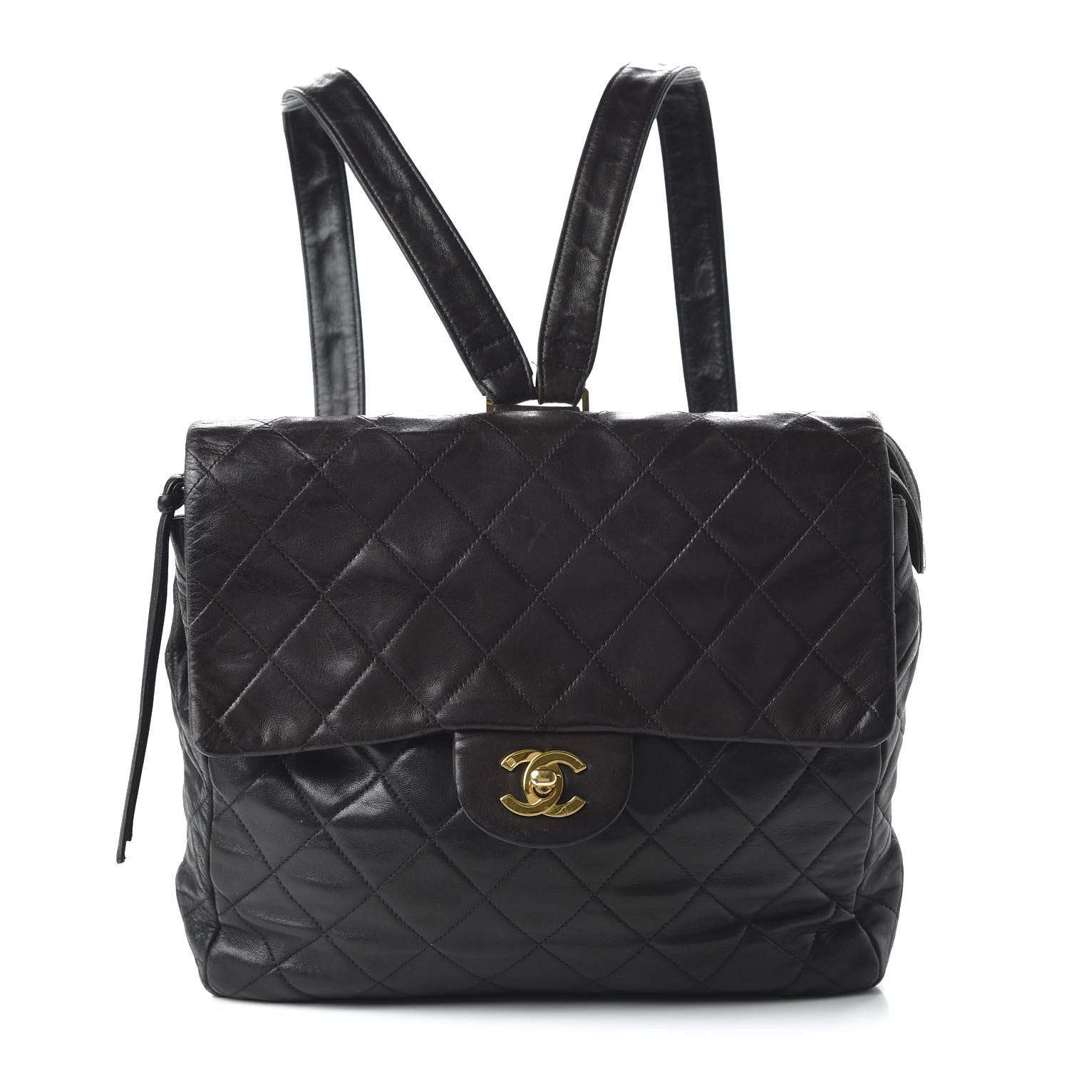 Chanel Lambskin Quilted Backpack Black 1 of 9
