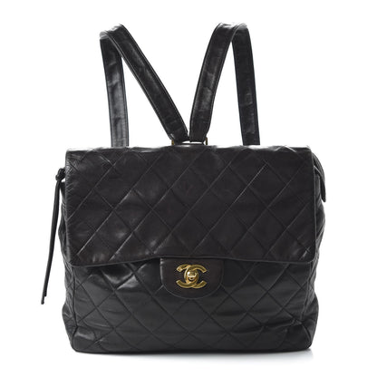 Chanel Lambskin Quilted Backpack Black 1 of 9