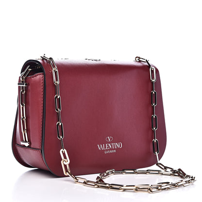 Valentino Garavani Vitello Loveblade Embellished Chain Flap Bag Rubino 3 of 10