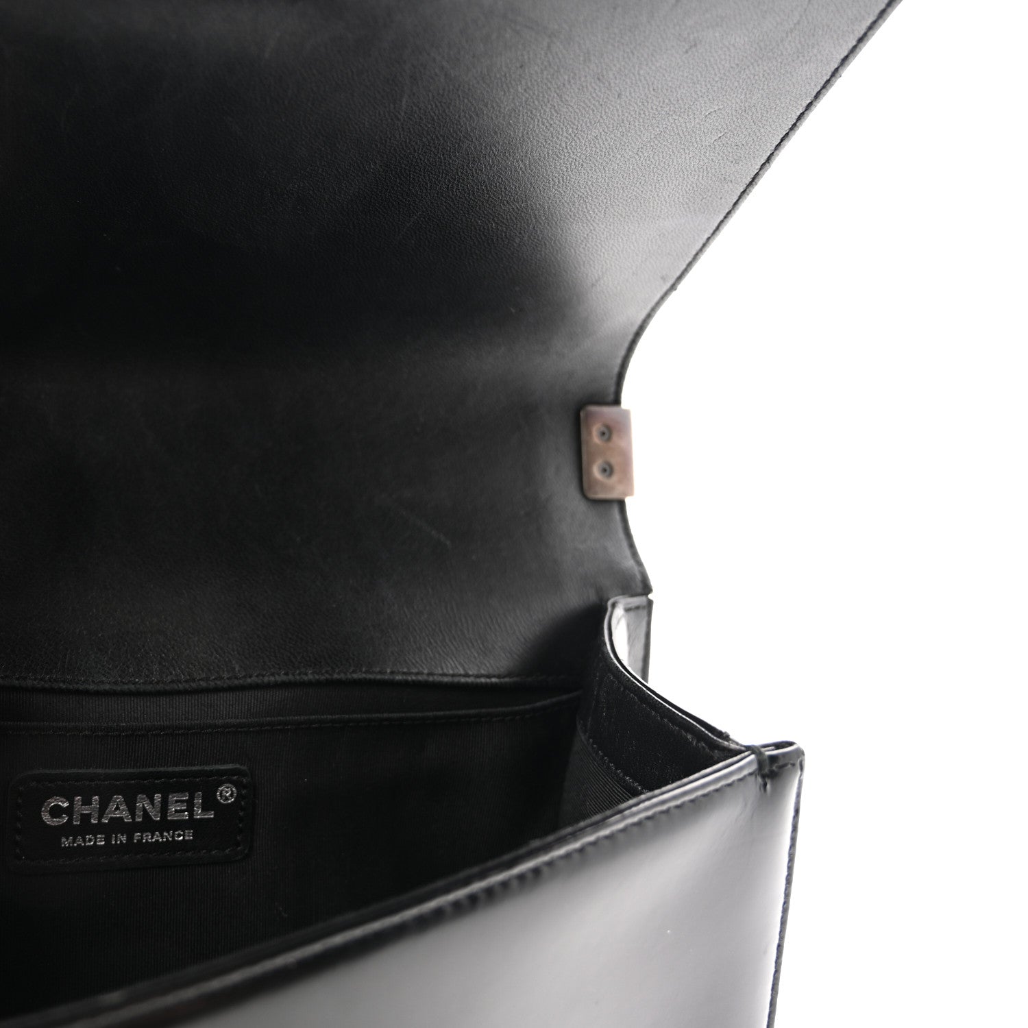 Chanel Glazed Calfskin Medium Boy Flap Black 6 of 10