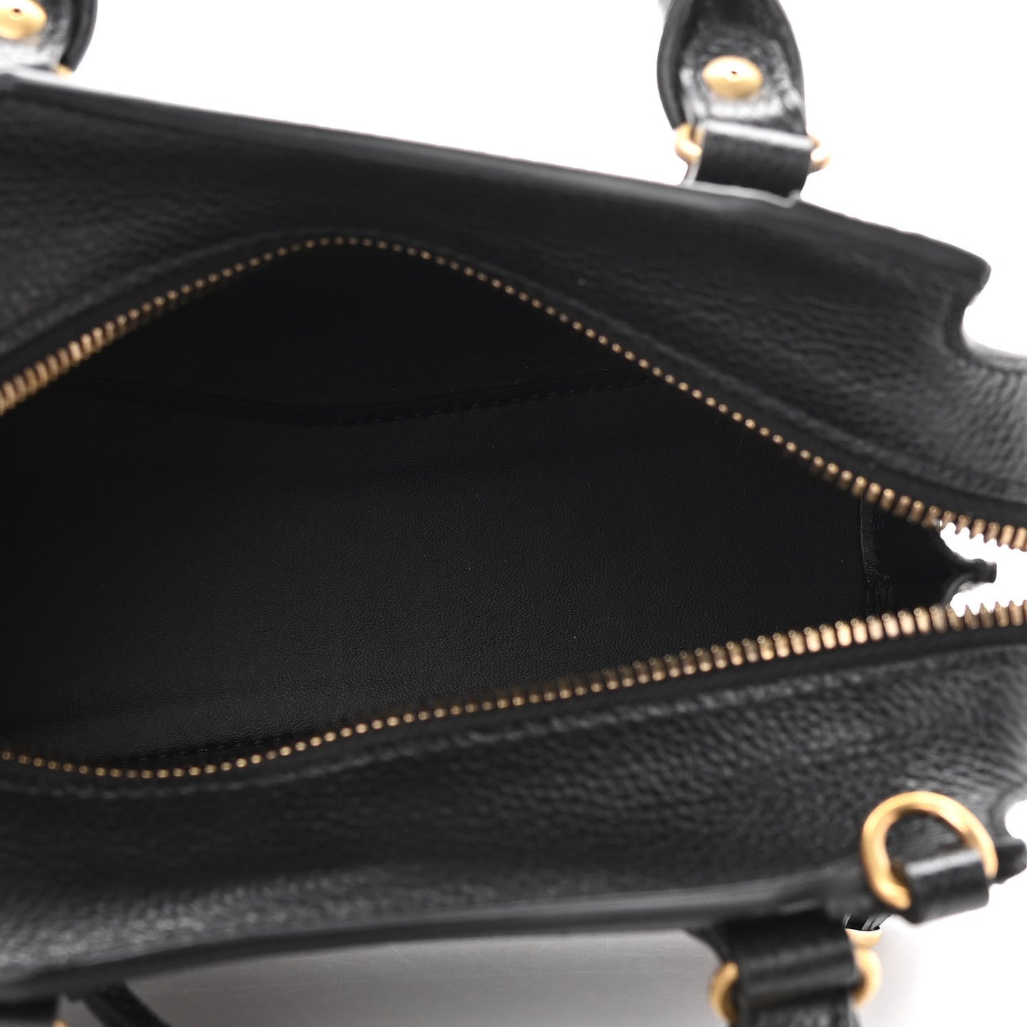 Grained Calfskin Neo Classic Gold Hardware Mini City Black