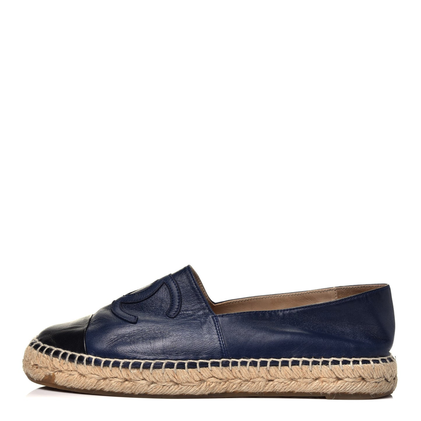 Lambskin CC Espadrilles 38 Navy Black