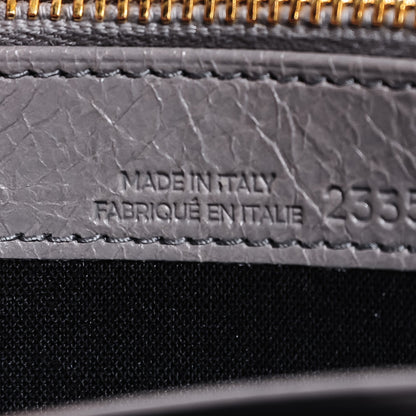 Balenciaga Agneau Giant 12 Gold Hardware Money Wallet Gris Pyrite 8 of 9