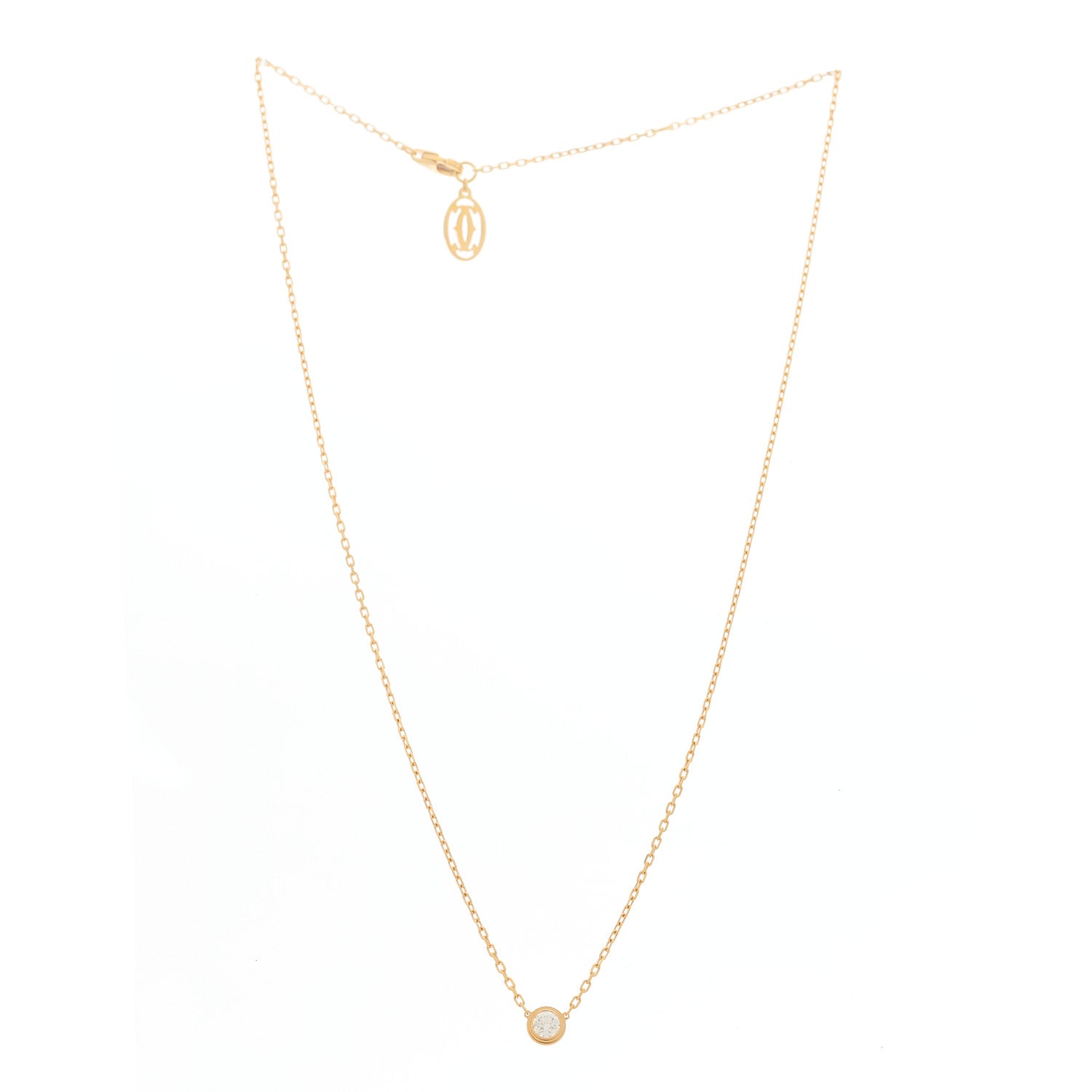 Cartier 18K Pink Gold Diamond LM D'Amour Pendant Necklace 3 of 5