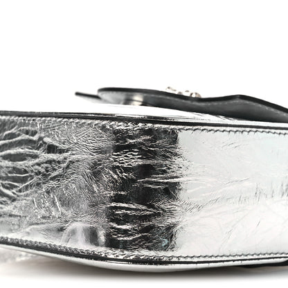 Versace Metallic Crackled Lambskin Mini La Medusa Silver 10 of 10