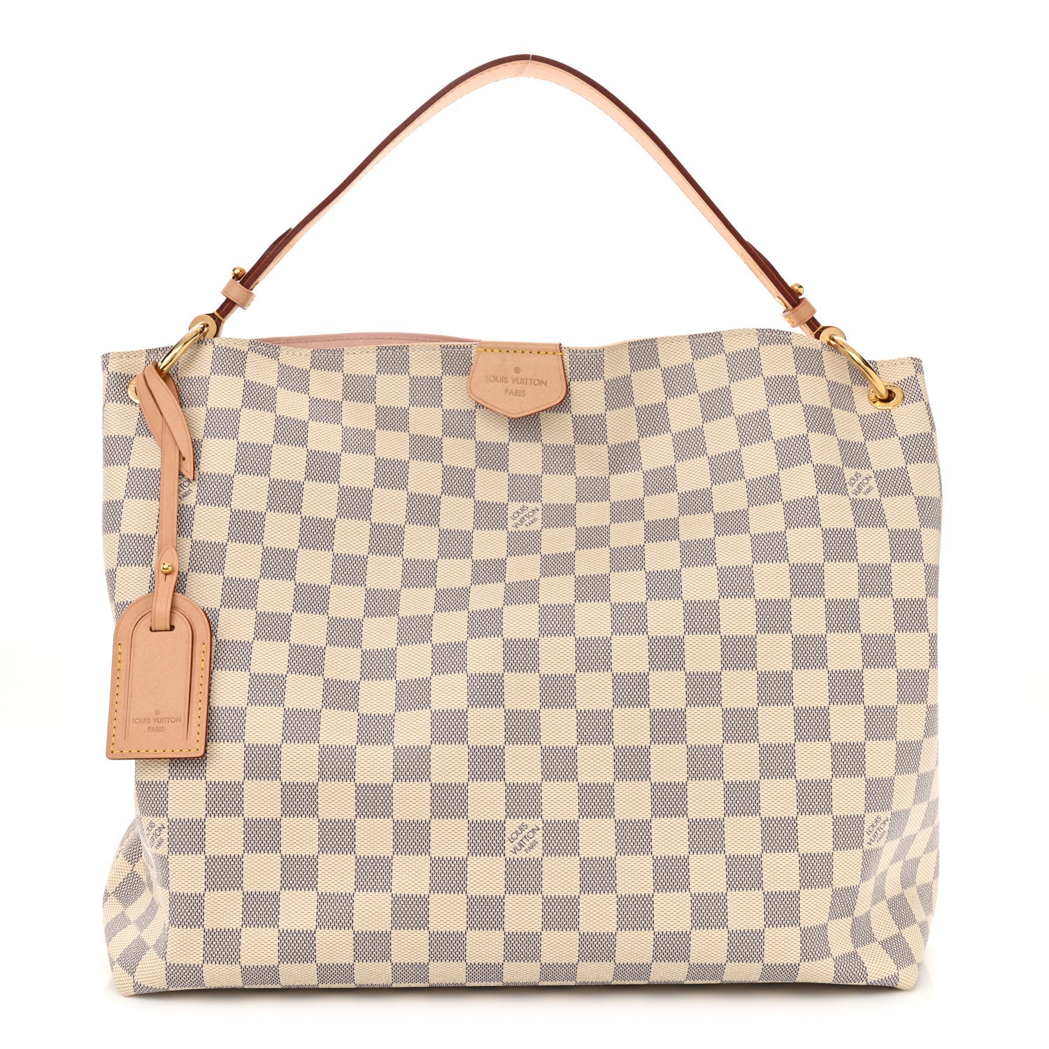 Louis Vuitton Damier Azur Graceful MM Rose Ballerine 1 of 9